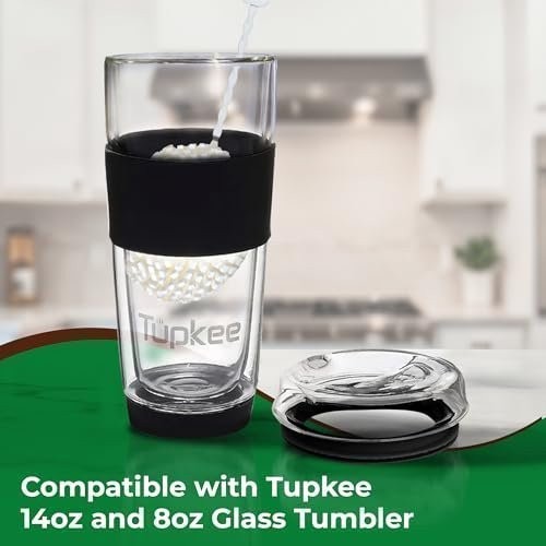 Tupkee Small Goblet Glass Cleaning Brush – Soft Non-Scratch Foam Bristles