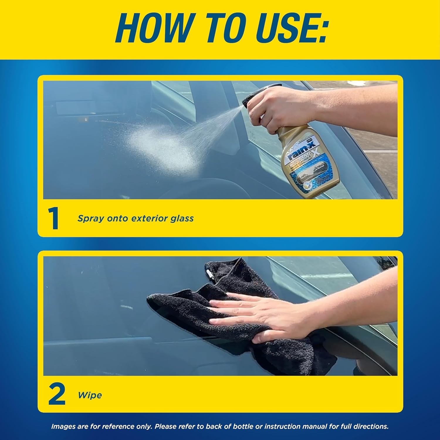 HydrophobiX Technology Glass Cleaner + Water Repellent 23oz – Cleans & Protects