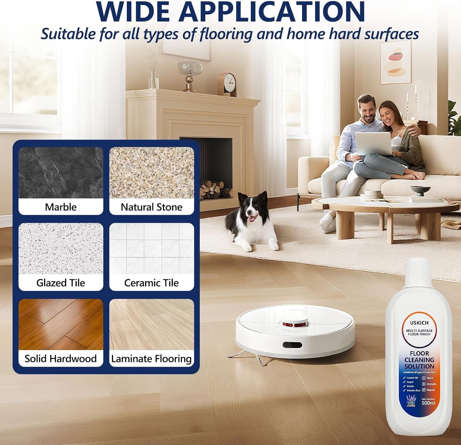 34 FL OZ Floor Cleaning Solution 2 Pack – Deodorizing and Multi-Surface Cleaner
