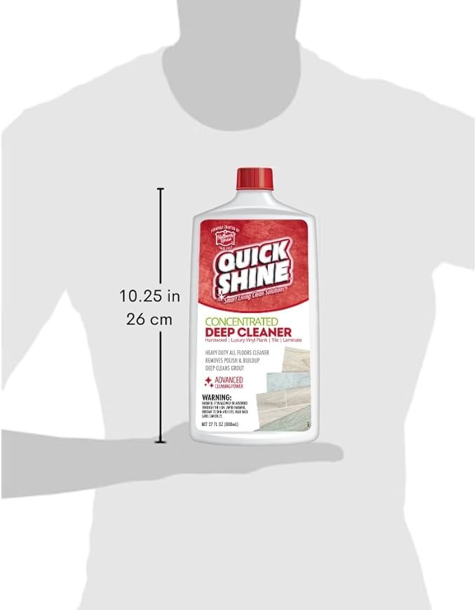 Quick Shine Multi Surface Deep Floor Cleaner and Remover 27Oz | Removes Wax Buil