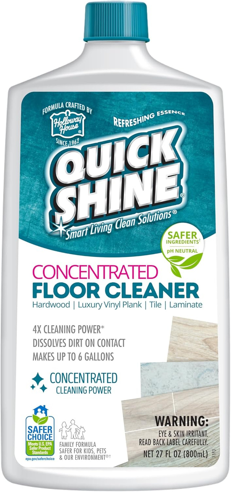 Limpiador de pisos concentrado multisuperficie de 27 oz para usar en madera