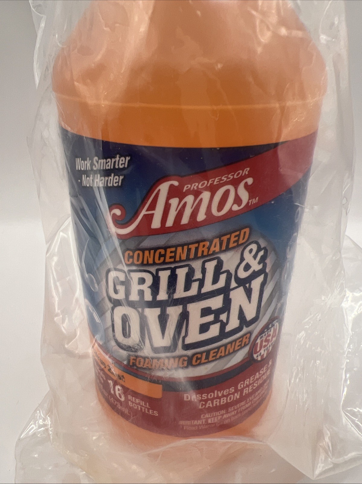 Prof Amos Concentrated Grill & Oven Foaming Cleaner 32 Oz Refill Citrus Zest