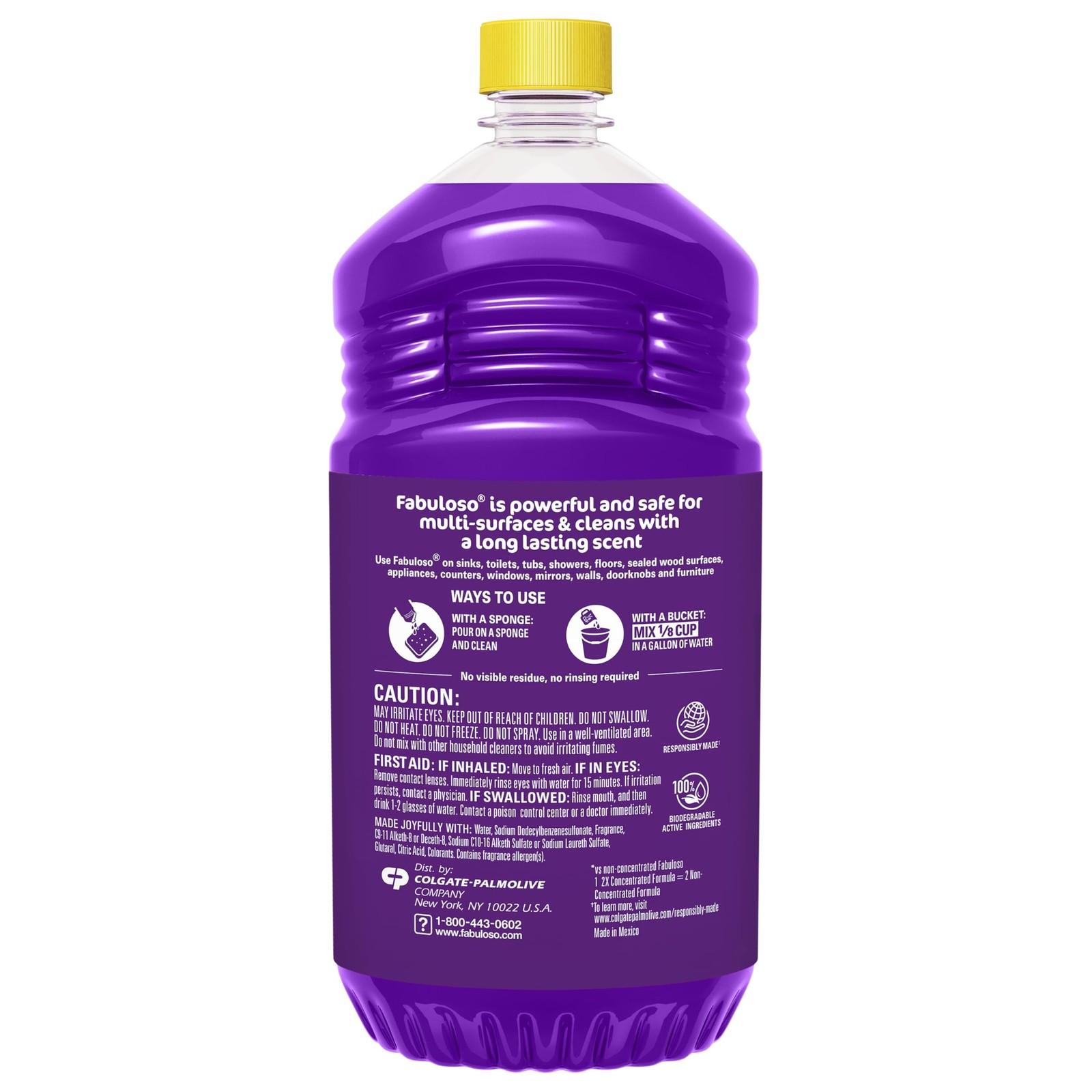Fabuloso Lavender Multi-Purpose & Floor Cleaner, 2X Concentrated, 56 oz, 6 Pack