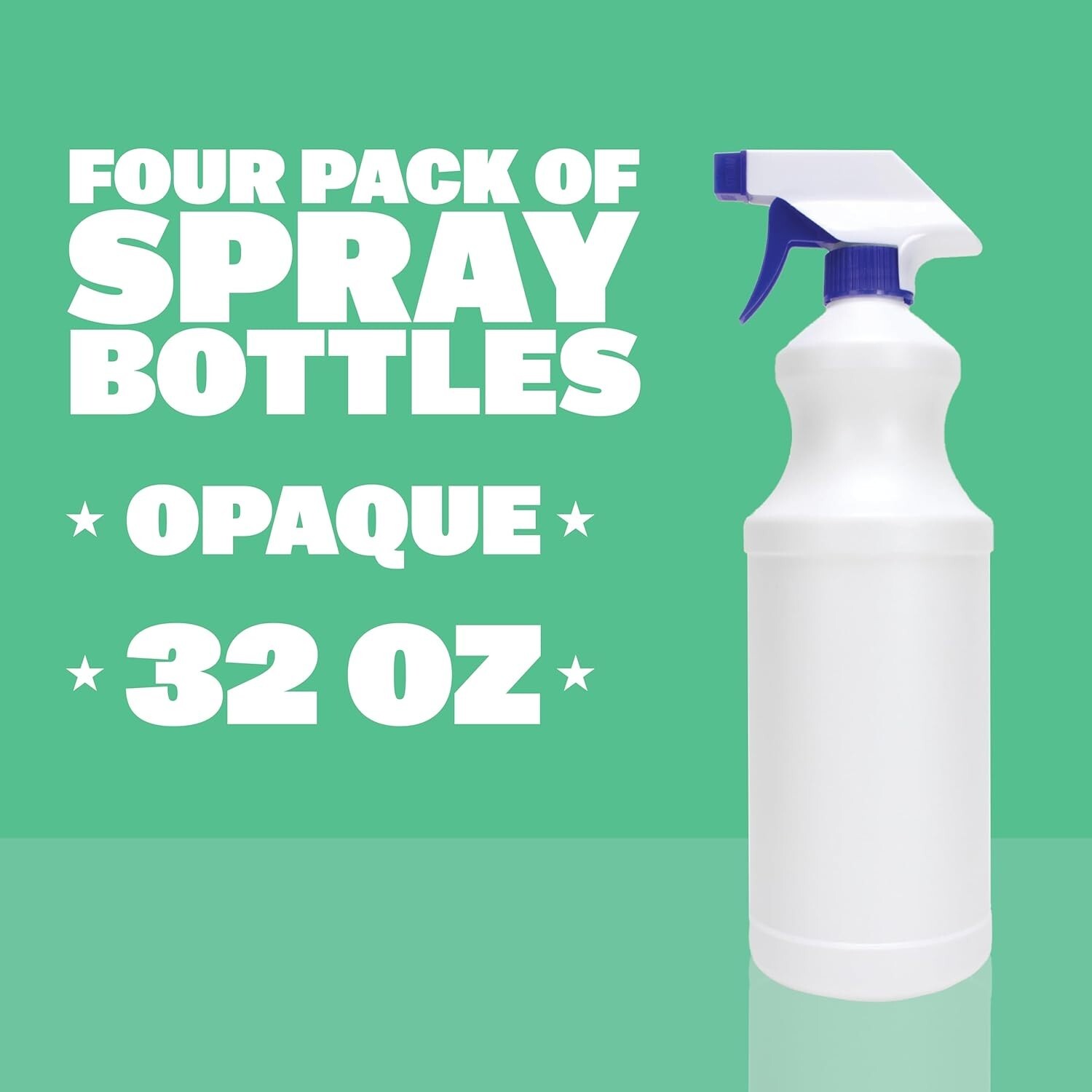 Spray Bottles (4 Pack, 32 Oz), Refillable Heavy Duty Spraying Bottle