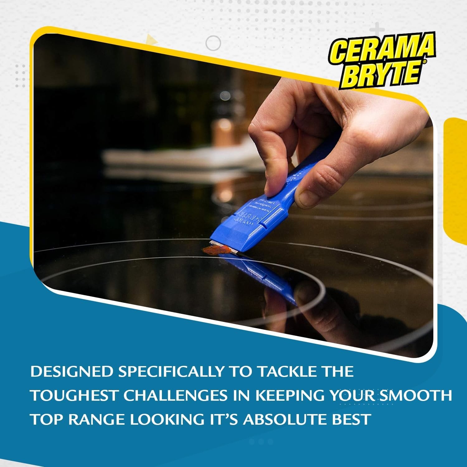 Ceramic Cooktop Cleaner (28 oz), Scraper and 5 Cleaning Pads Combo Kit