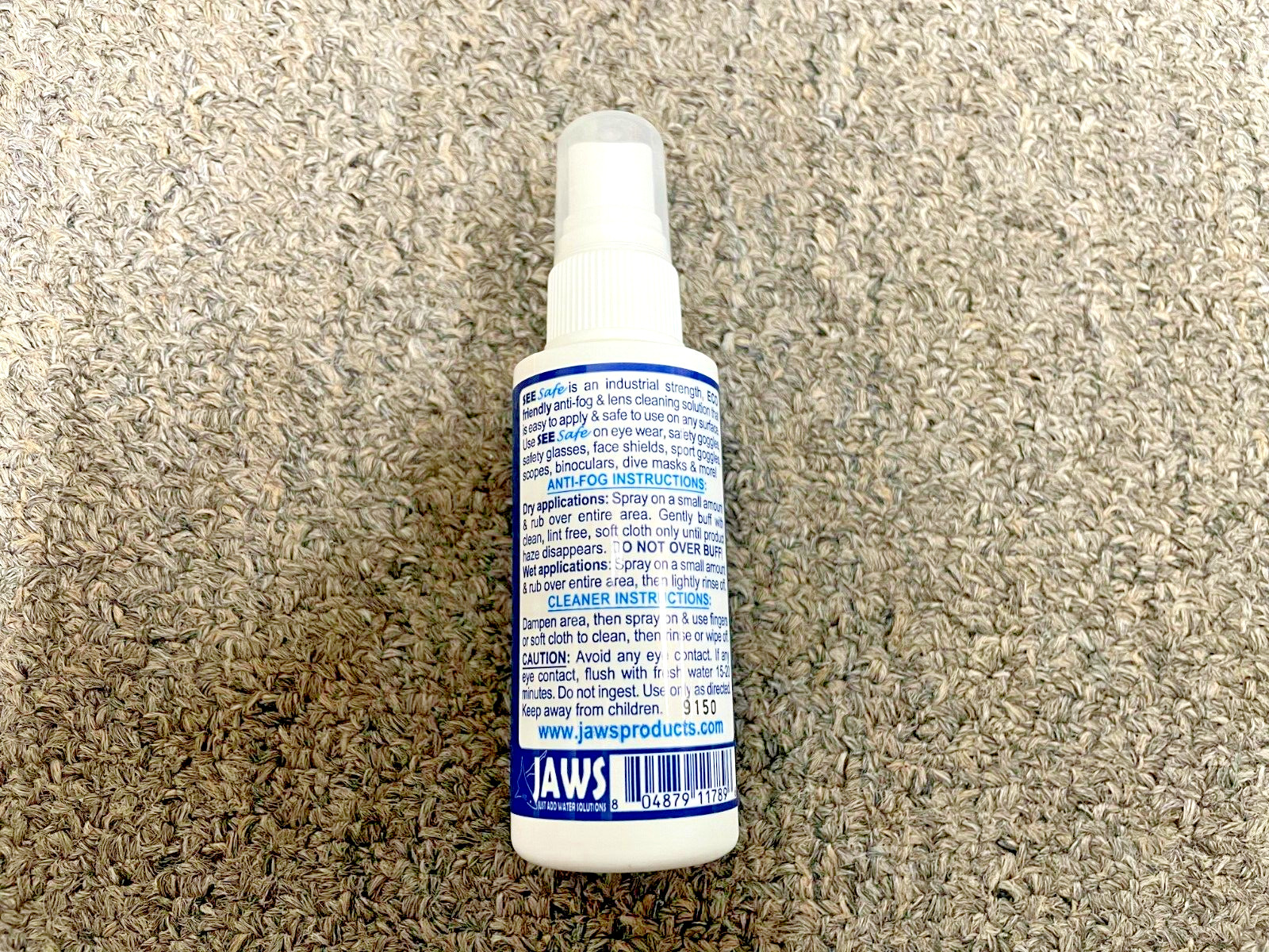 SEEsafe 2-in-1 Anti-fog and Cleaner Spray with JAWS Cloth