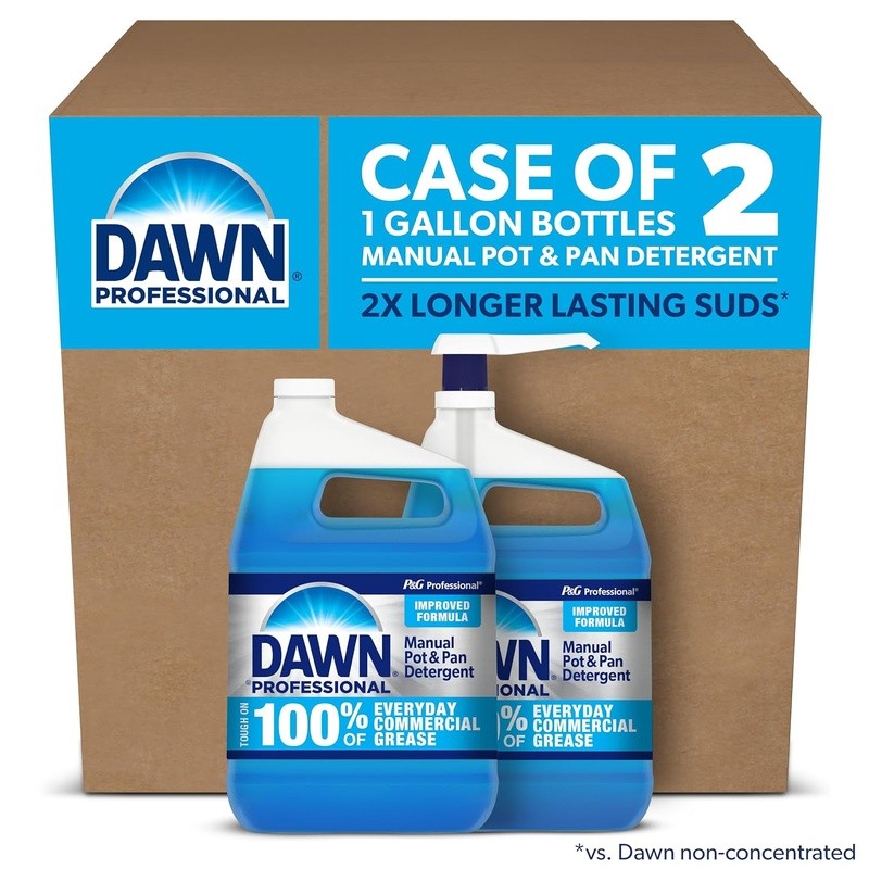 Professional Dish Detergent Grease Cleaning Liquid Unscented 128 Sinks 5 Gallon