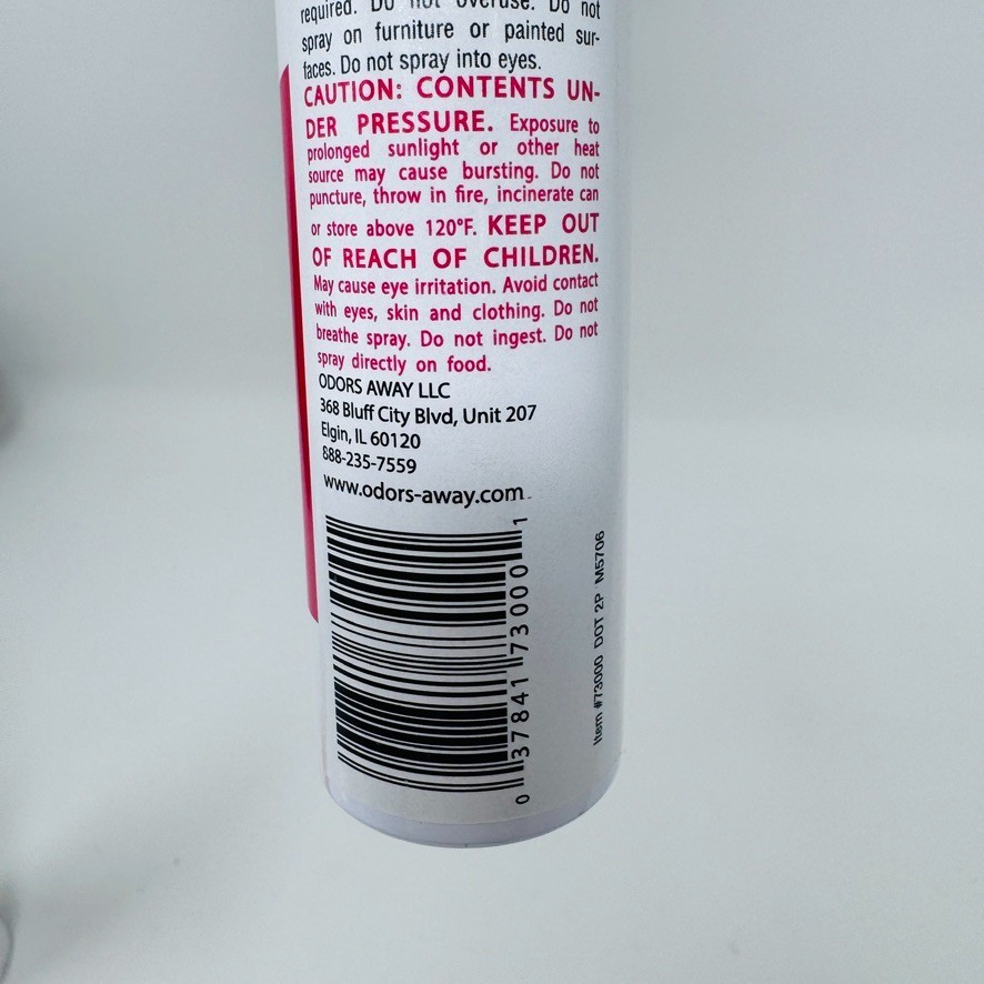 LOT 2 – Odors Away Concentrated Odor Eliminator Aerosol Spray 2.5 oz NEW
