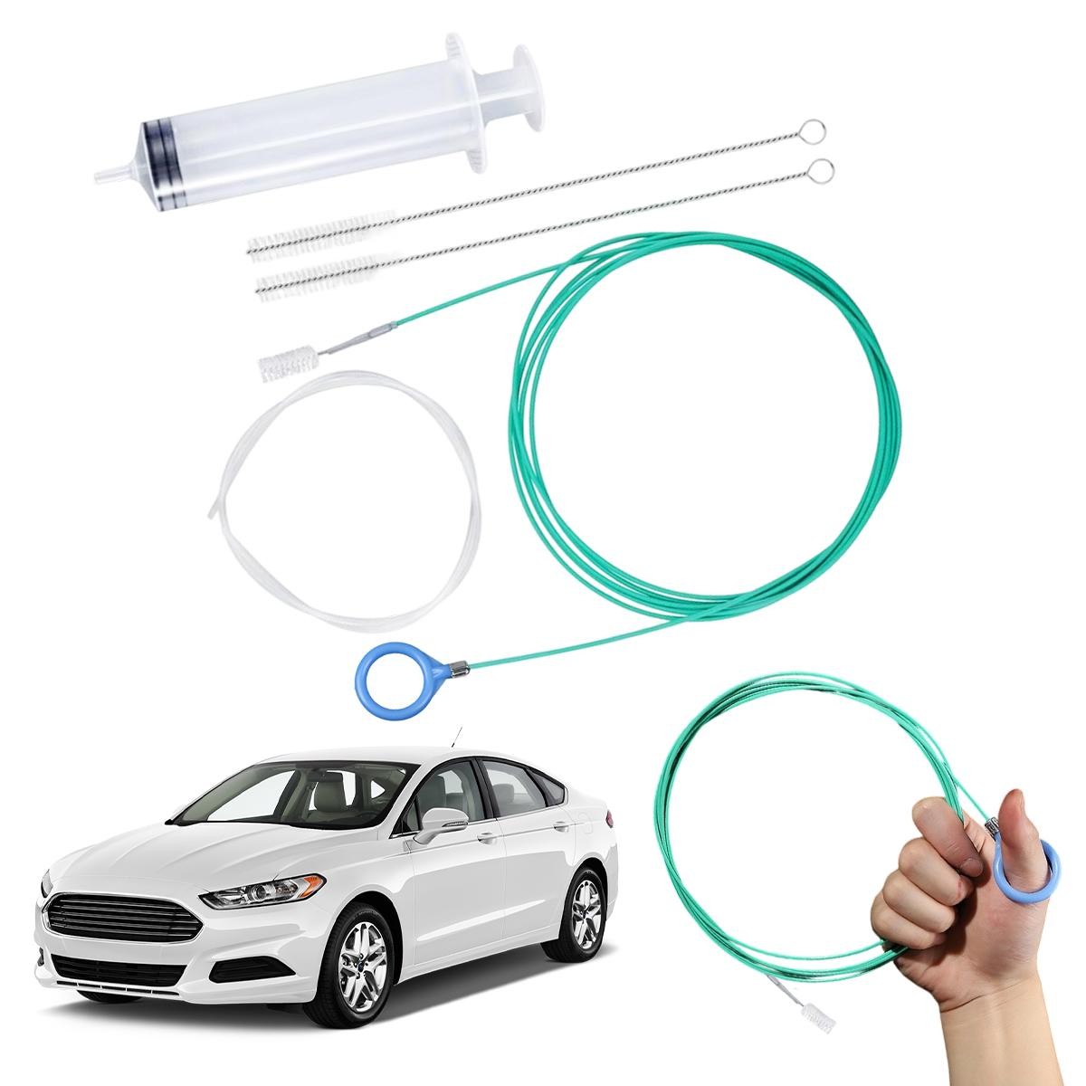 PVC 5pcs Car Drainage Hole Cleaning Brush Set for Sunroof and Pipe Cleaning