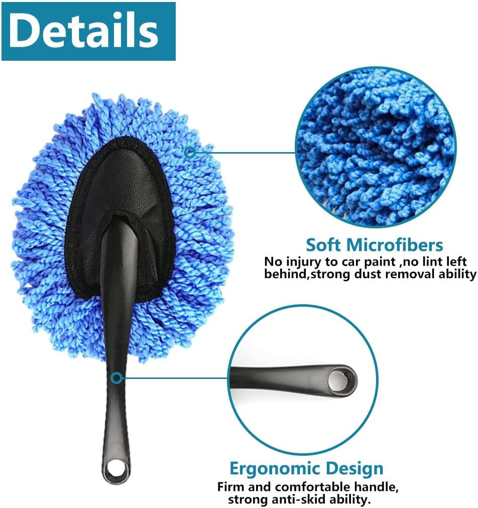 1 PC Super Soft Microfiber Car Duster Brush, Premium Auto Dashboard