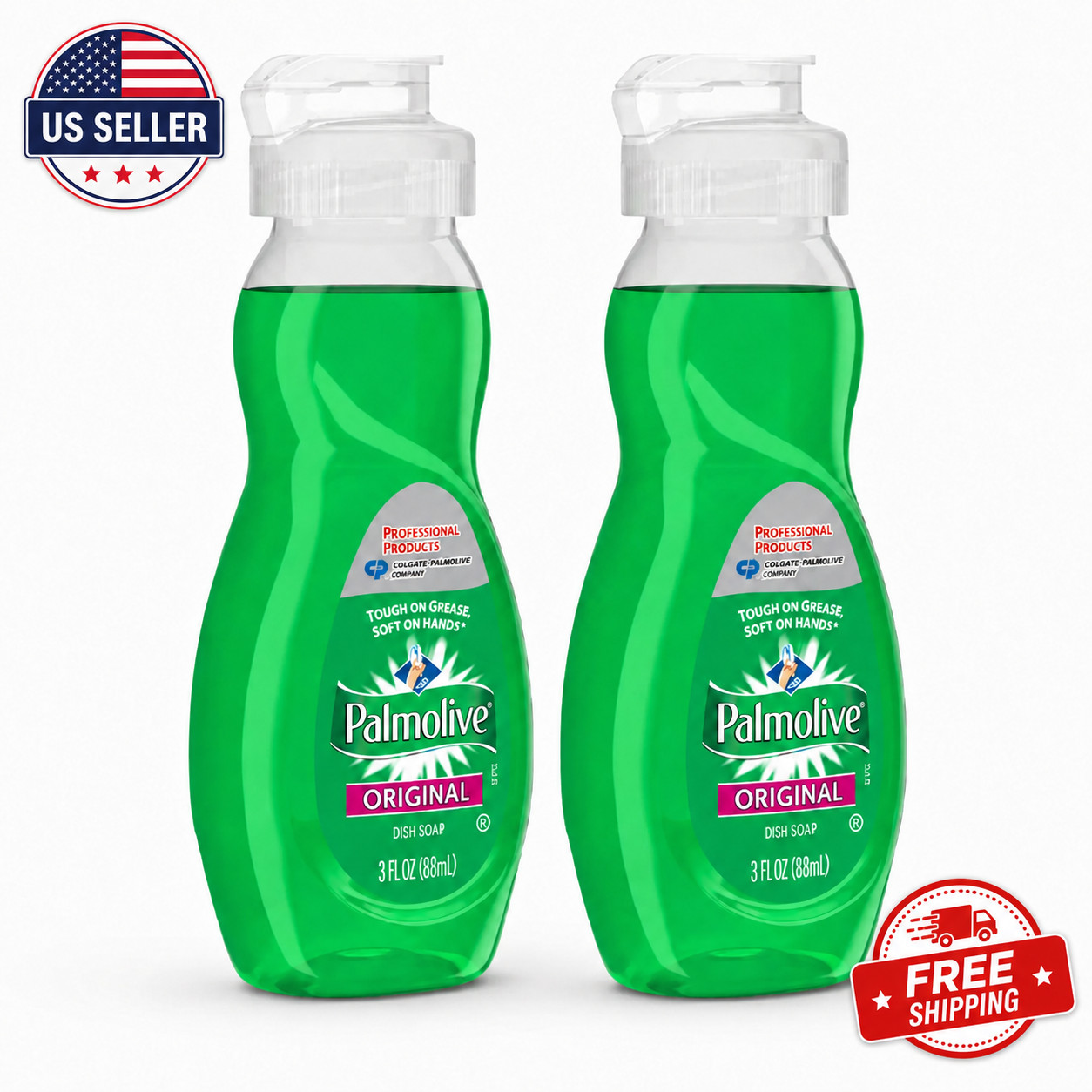Palmolive Original Dish Soap 3 oz Travel Size Liquid Dish Detergent Green