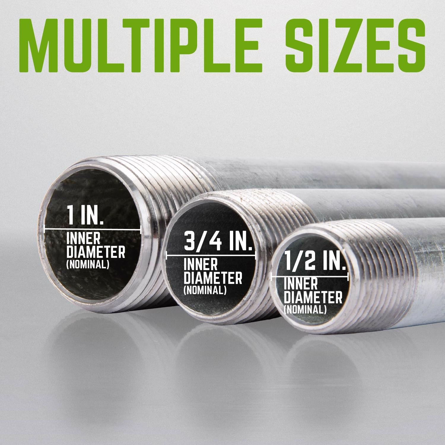 BK Products 1/2 in. MPT x 2-1/2 in. L Galvanized Steel Nipple (Pack of 5)