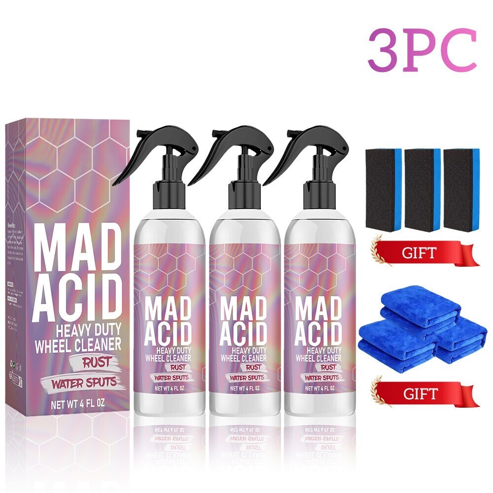 1-3x Mad Acid – Car Glass Cleaner&Heavy-Duty Wheel Cleaner Waterproof NEW 4oz US