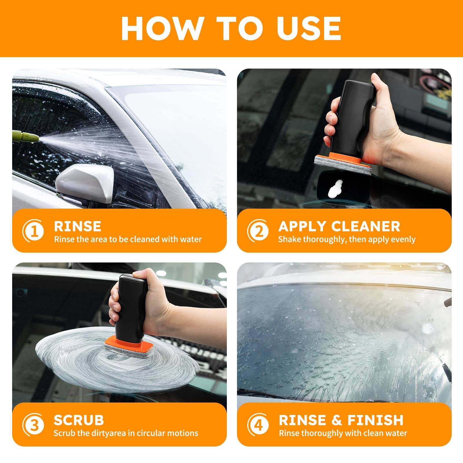 Glass Oil Film Remover for Car Windshield, Handheld Roll-On Glass Emulsion Cl…