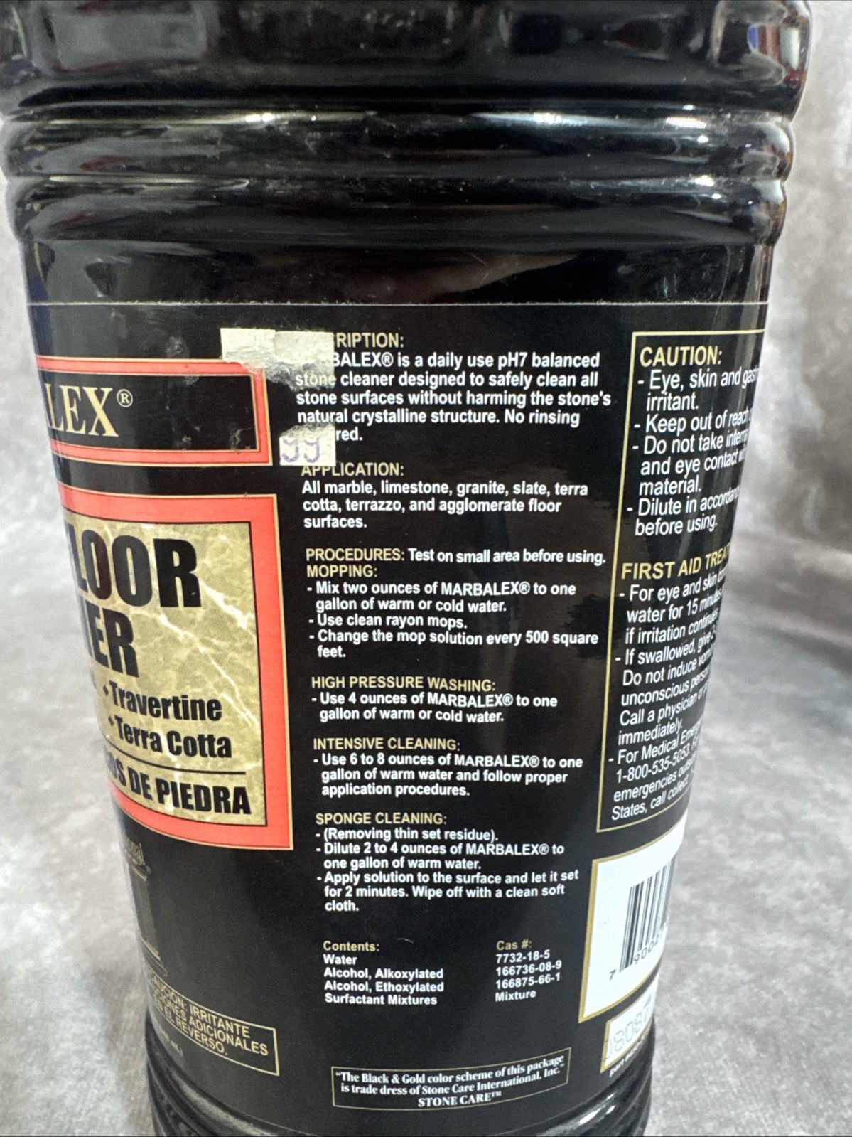Marbalex 32oz SCI Stone Care International Floor Cleaner Marble Granite New