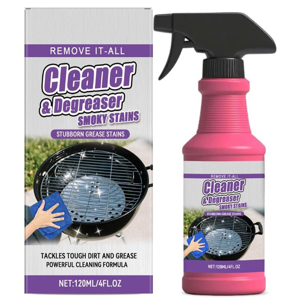 1-3PCS BBQ Grill Degreaser Cleaner,Fast-Acting Heavy-Duty Grill Degreaser Spray