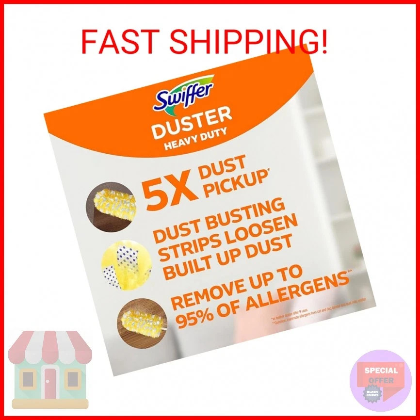 Swiffer Duster Heavy Duty 3 ft Extendable Handle Starter Kit with 3 Refills