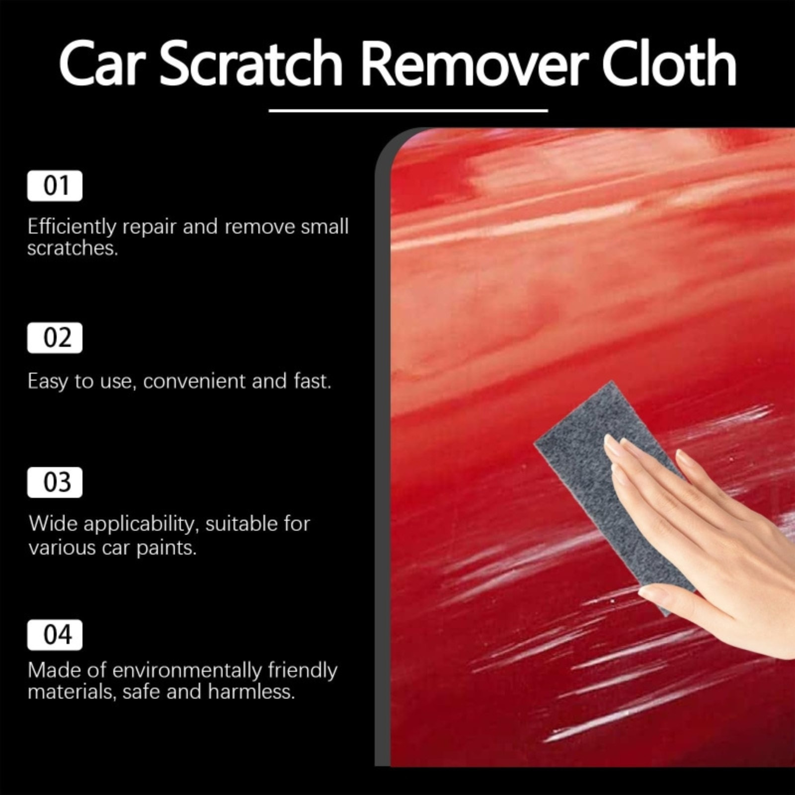 Nano Polix Car Scratch Remover Cloth 6 Packs – Auto Paint Scratch Repair Towel