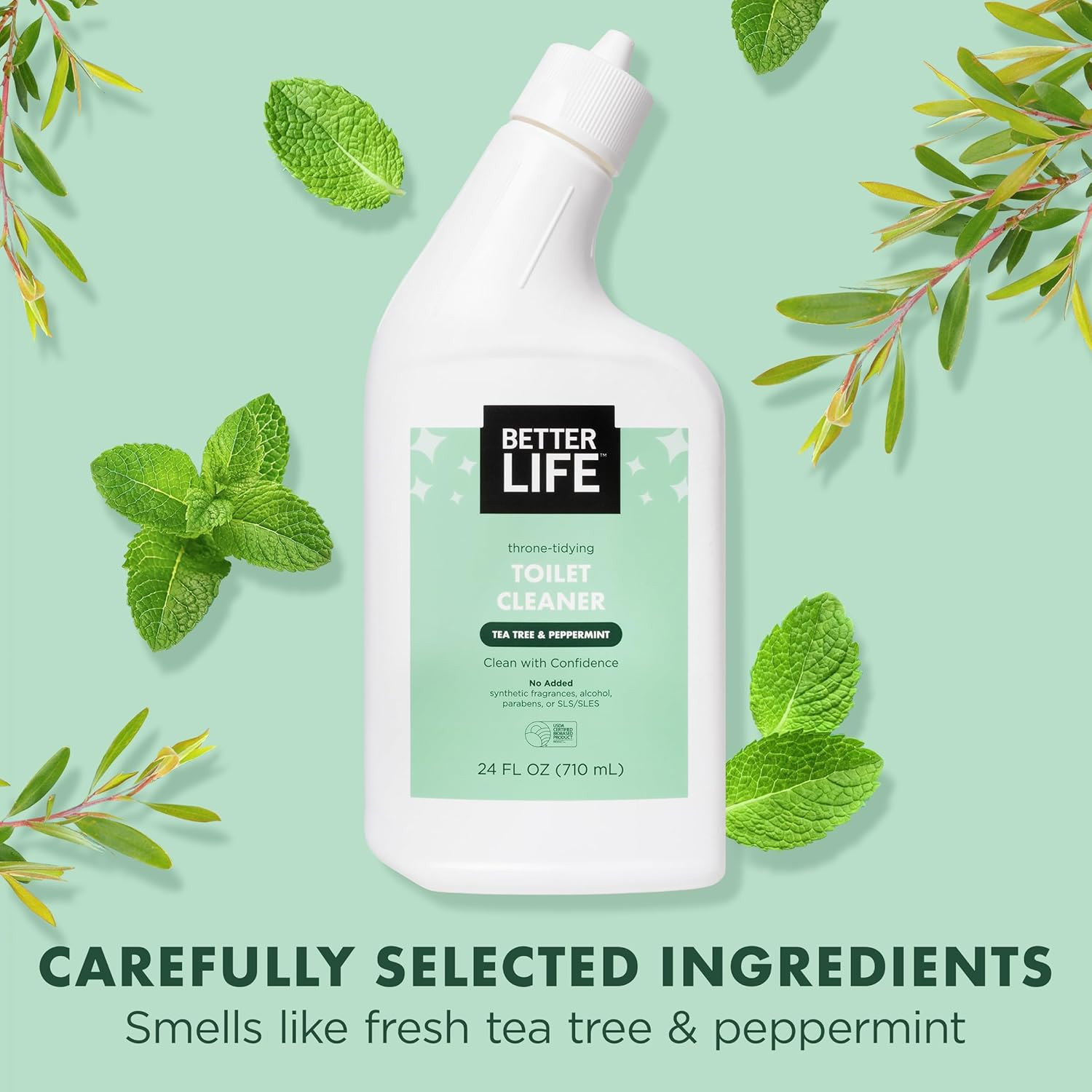Toilet Bowl Cleaner – Tea Tree & Peppermint Scent Cleaning Gel – Liquid Bathroom