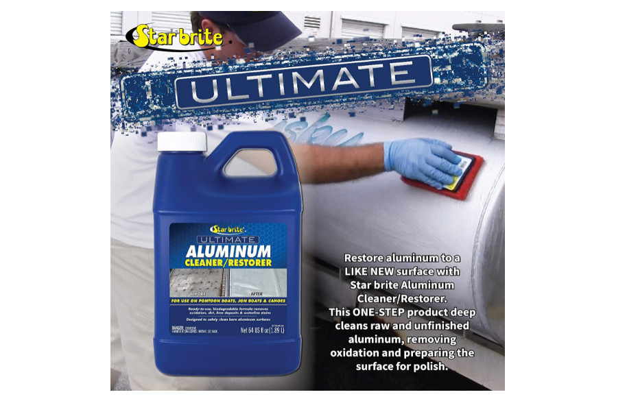 Aluminum Restorer Cleaner Safely Ultimate Clean Dirt Pontoon Boats Canoes 64 Oz