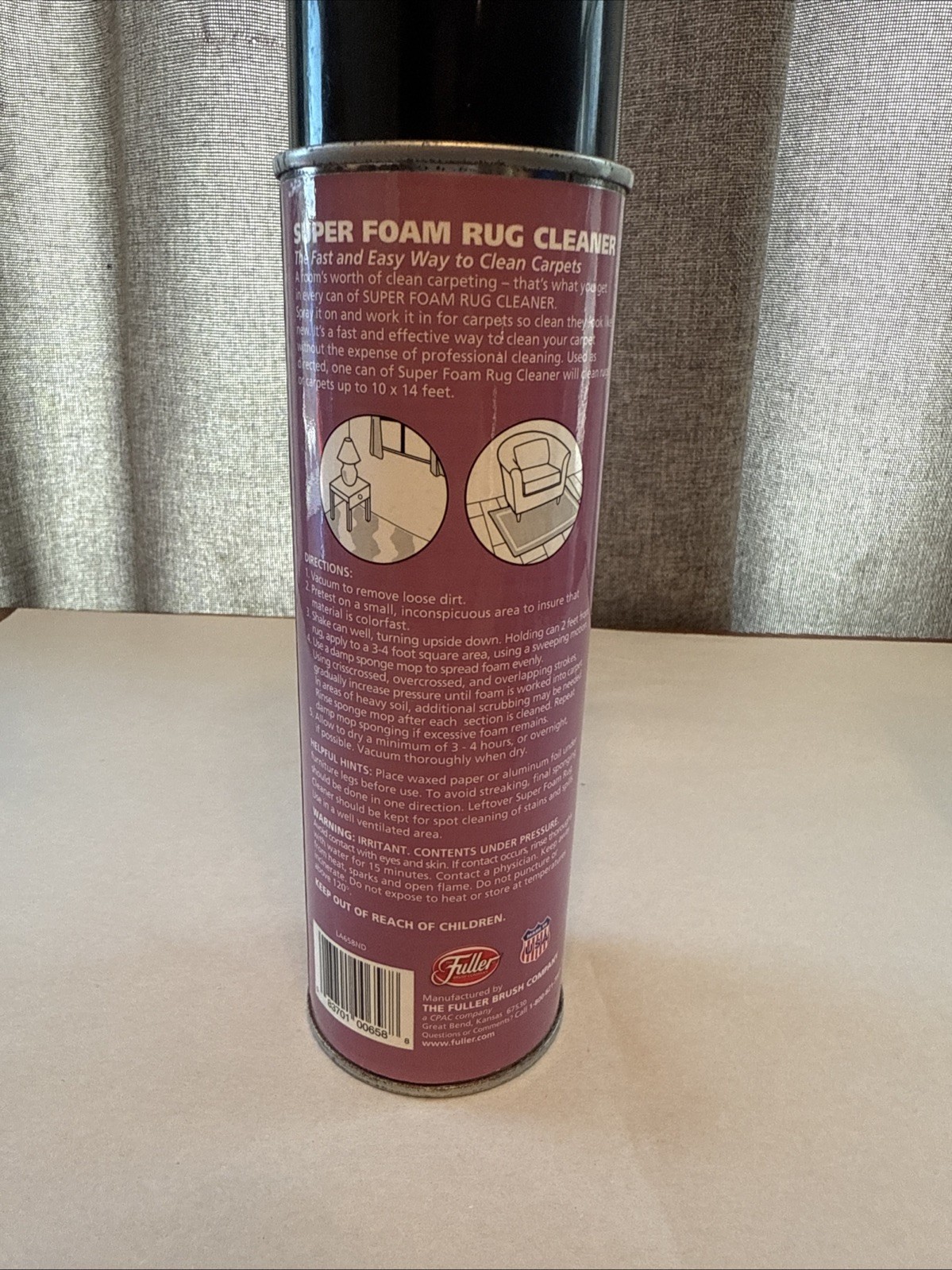 Vintage Fuller Super Foam Rug Cleaner NEW Spray Can Carpet Spray