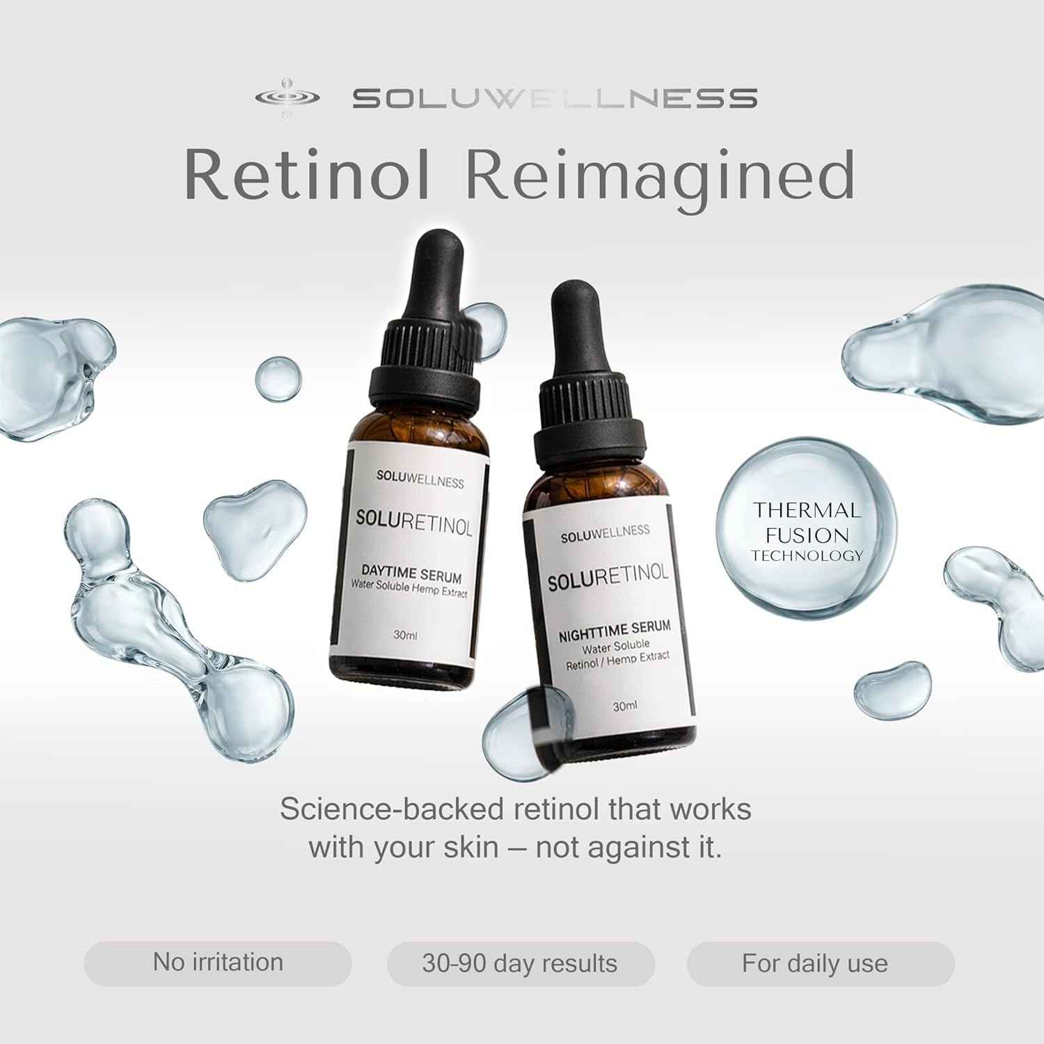 Retinol Serum for Face Wrinkles ?C Skin Renewing Day & Night System (2 x 30 ml)
