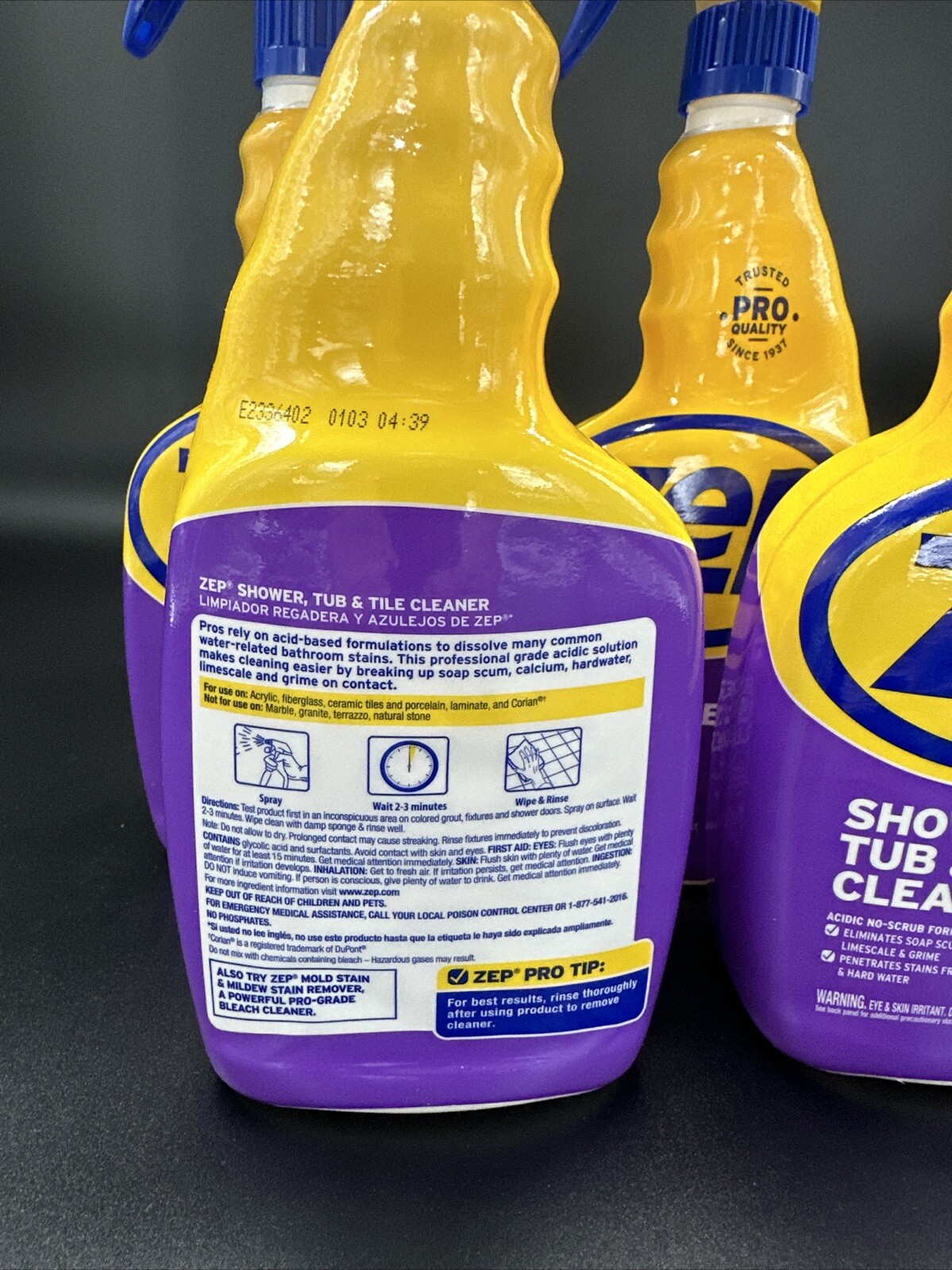 ZEP Shower Tub and Tile Cleaner, 32 oz – Case of 4 Fast Delivery