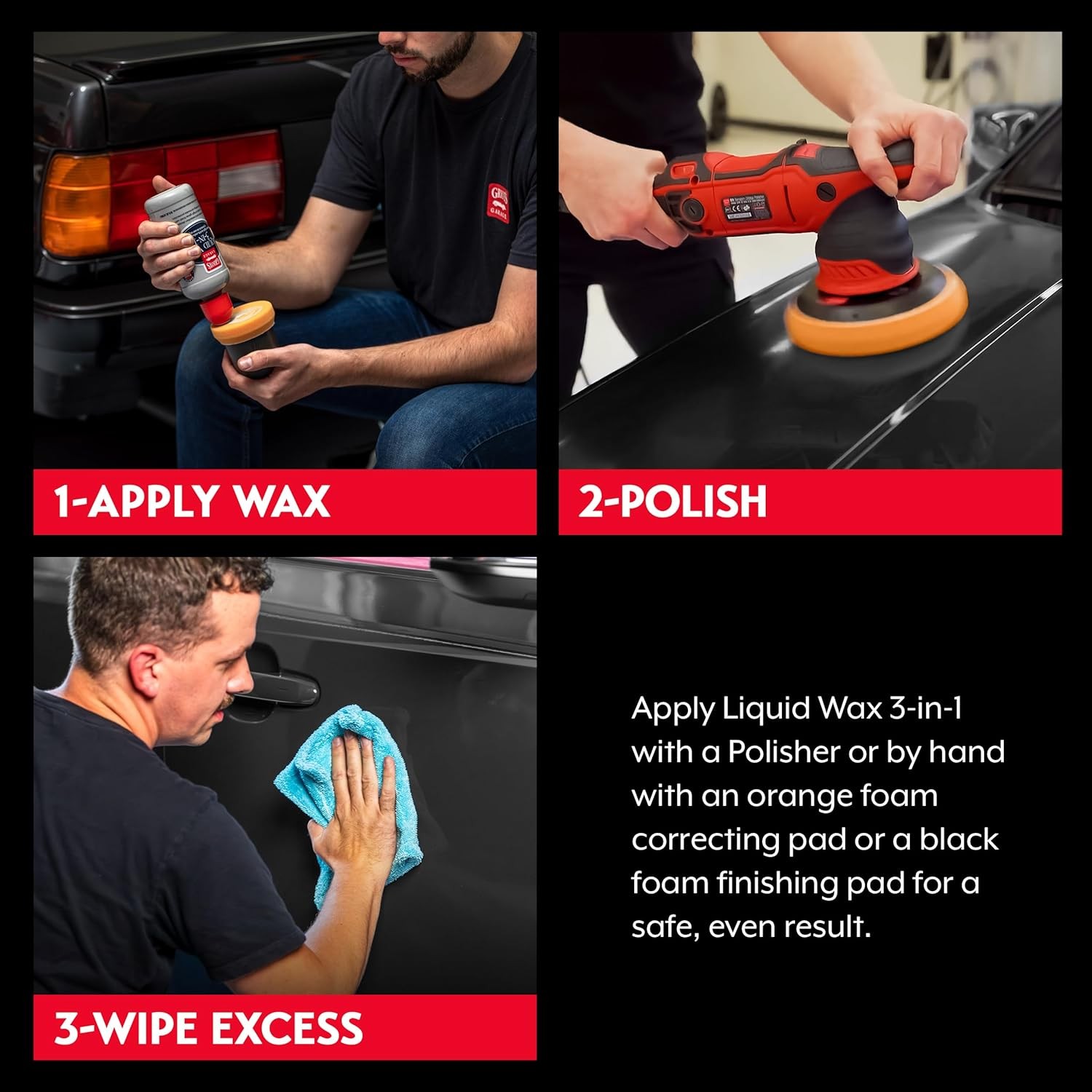 11013 Liquid Wax 3-In-1 16oz