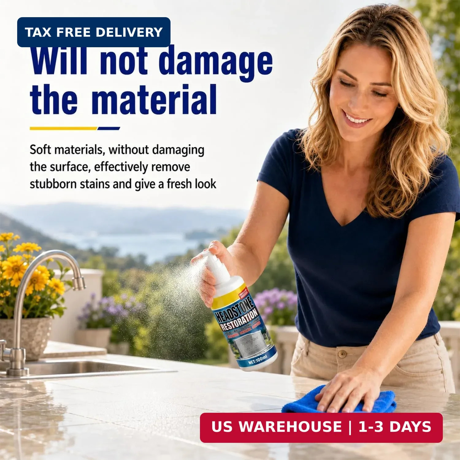 Headstone Restoration & Cleaning Spray,Tombstone & Monument Cleaning Spray,for G
