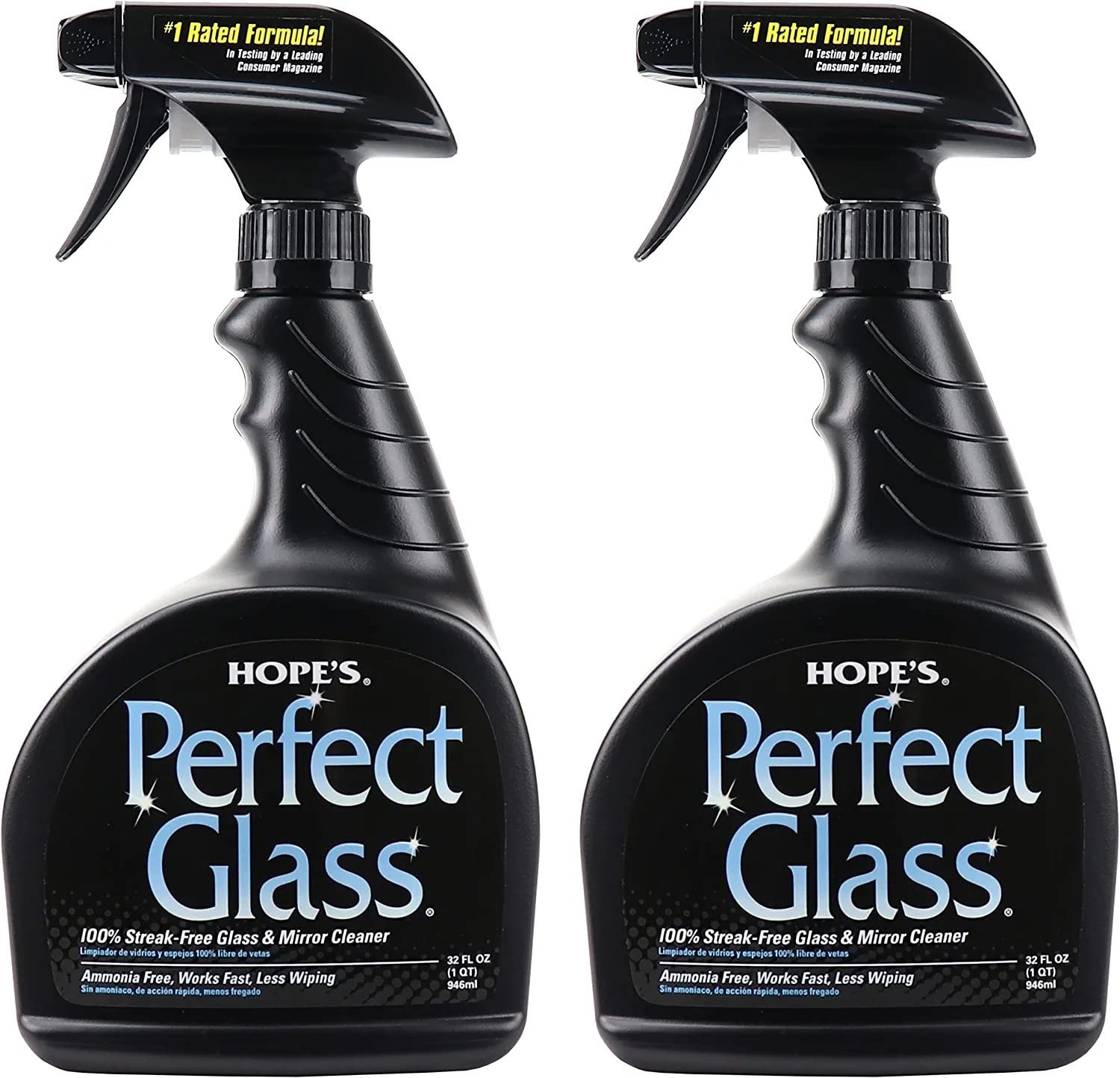 HOPE’S Perfect Glass Cleaner Spray, Streak-Free, Ammonia-Free Window, Mirror,…