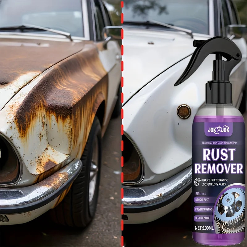 Automotive Metal Rust Remover Spray 3.4 oz Chrome Oxide Removal Paint Repair