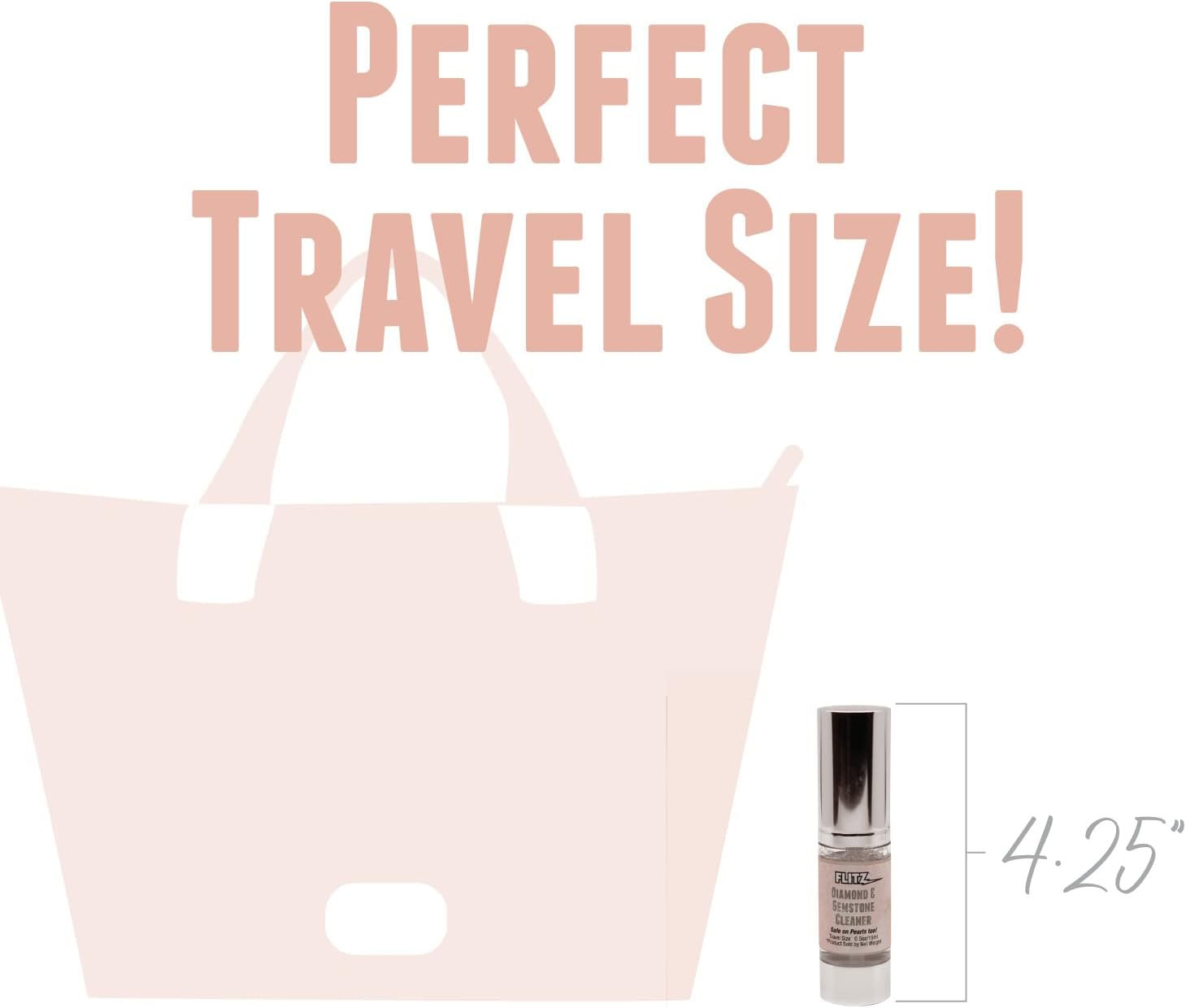 Diamond and Gemstone Cleaner Spray – 0.5oz USA-Made Travel-Sized Spray Bottle…