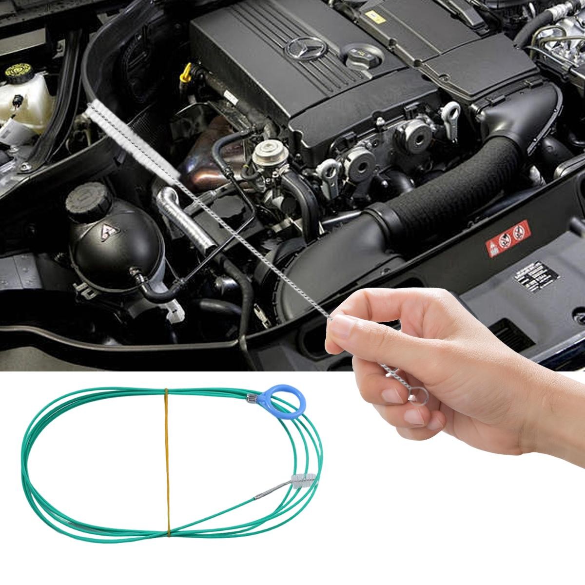 Car Drainage Hole Cleaning Brush Set 5pcs PVC Flexible Wire for Sunroof