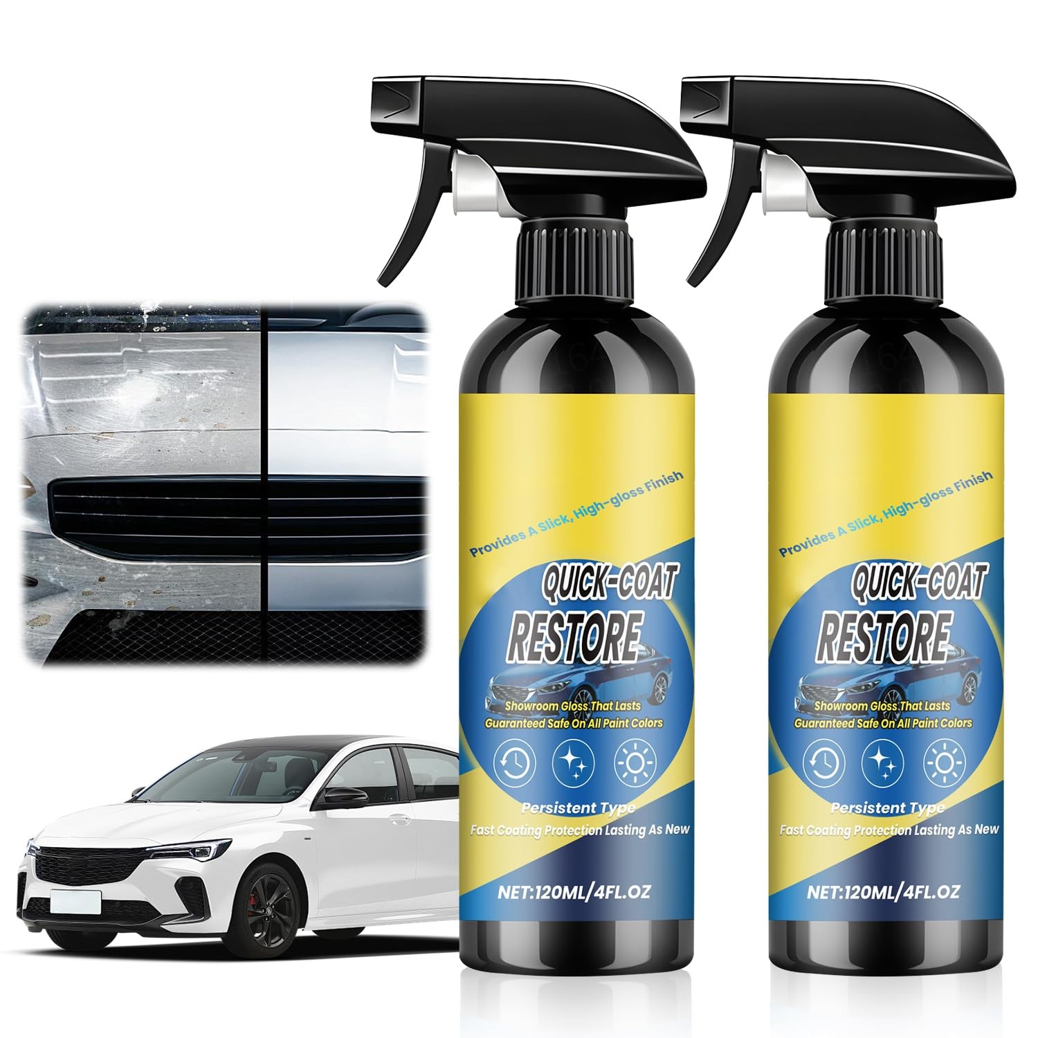 2Pcs Nano Quick Coat Restore Coating Spray,2026 New Advanced Automobile Quick-Ac