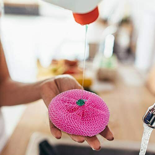 Kitchen Scrubber Cleaning Plastic Nylon Dish Pot Pan Washing Mesh Jaali tea shop