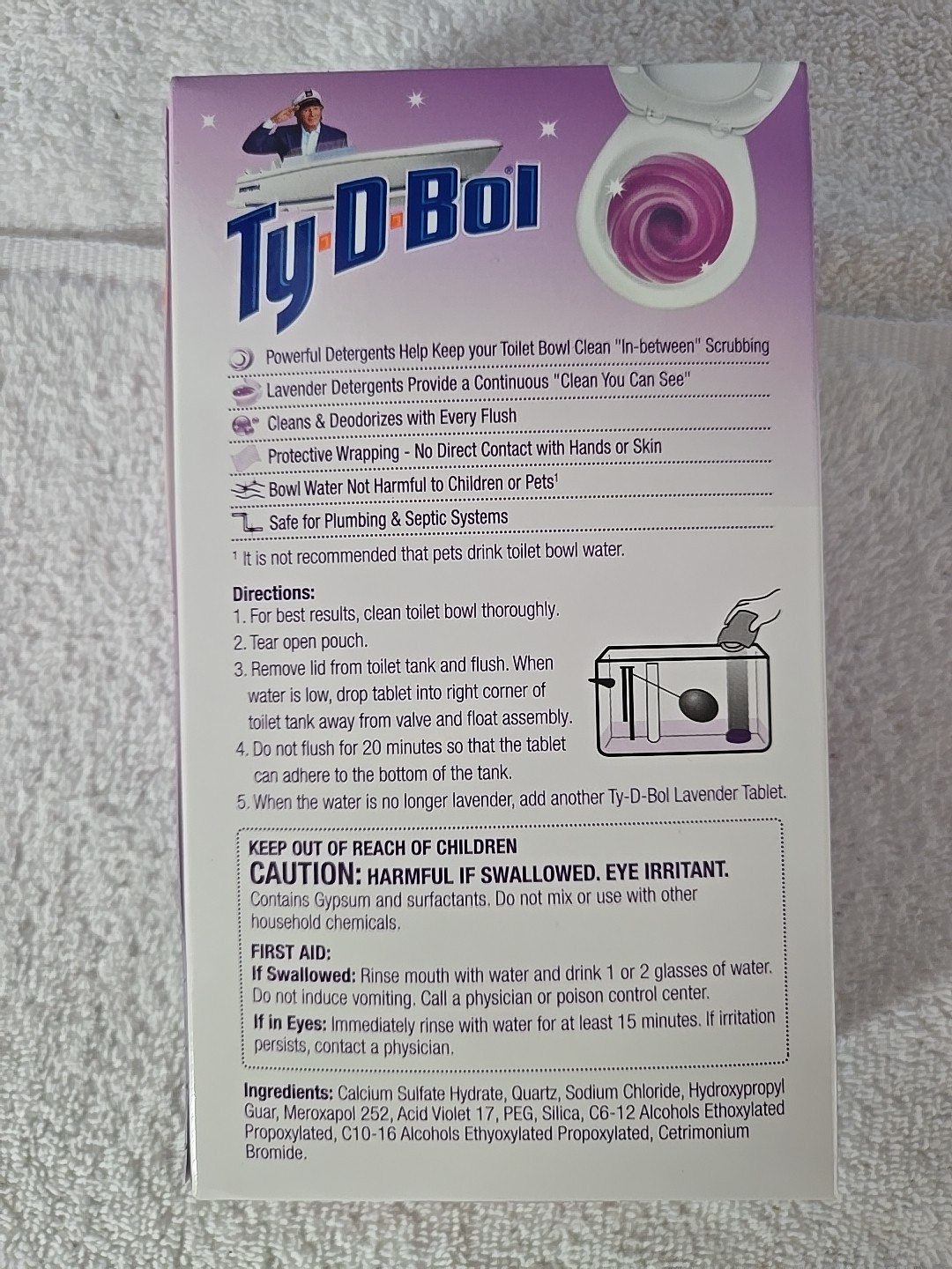Ty-D-Bol Lavender Toilet Bowl Cleaner 5 Count Tablet Value Pack MADE in the USA