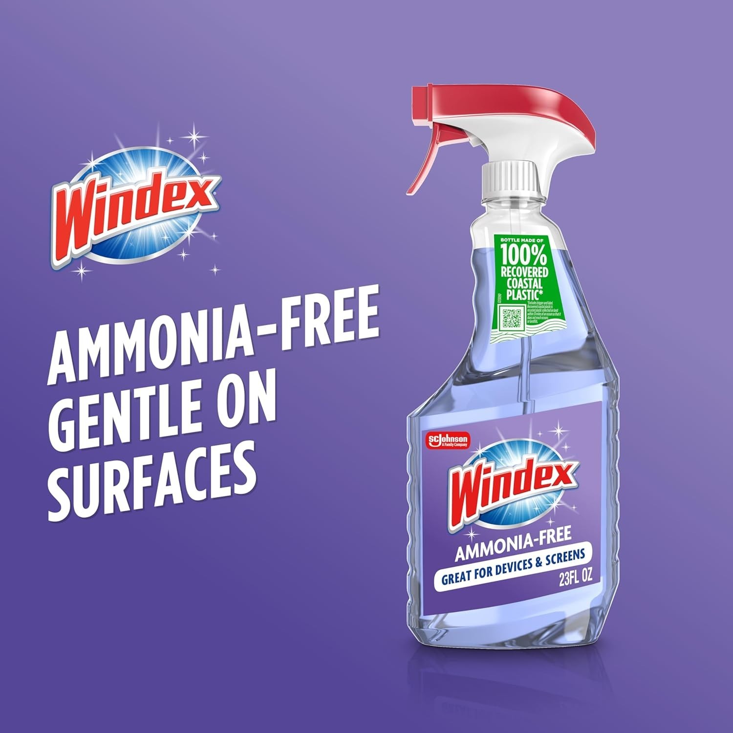 Windex Ammonia-Free Glass and Window Cleaner Spray Bottle Bottle Made from 100%