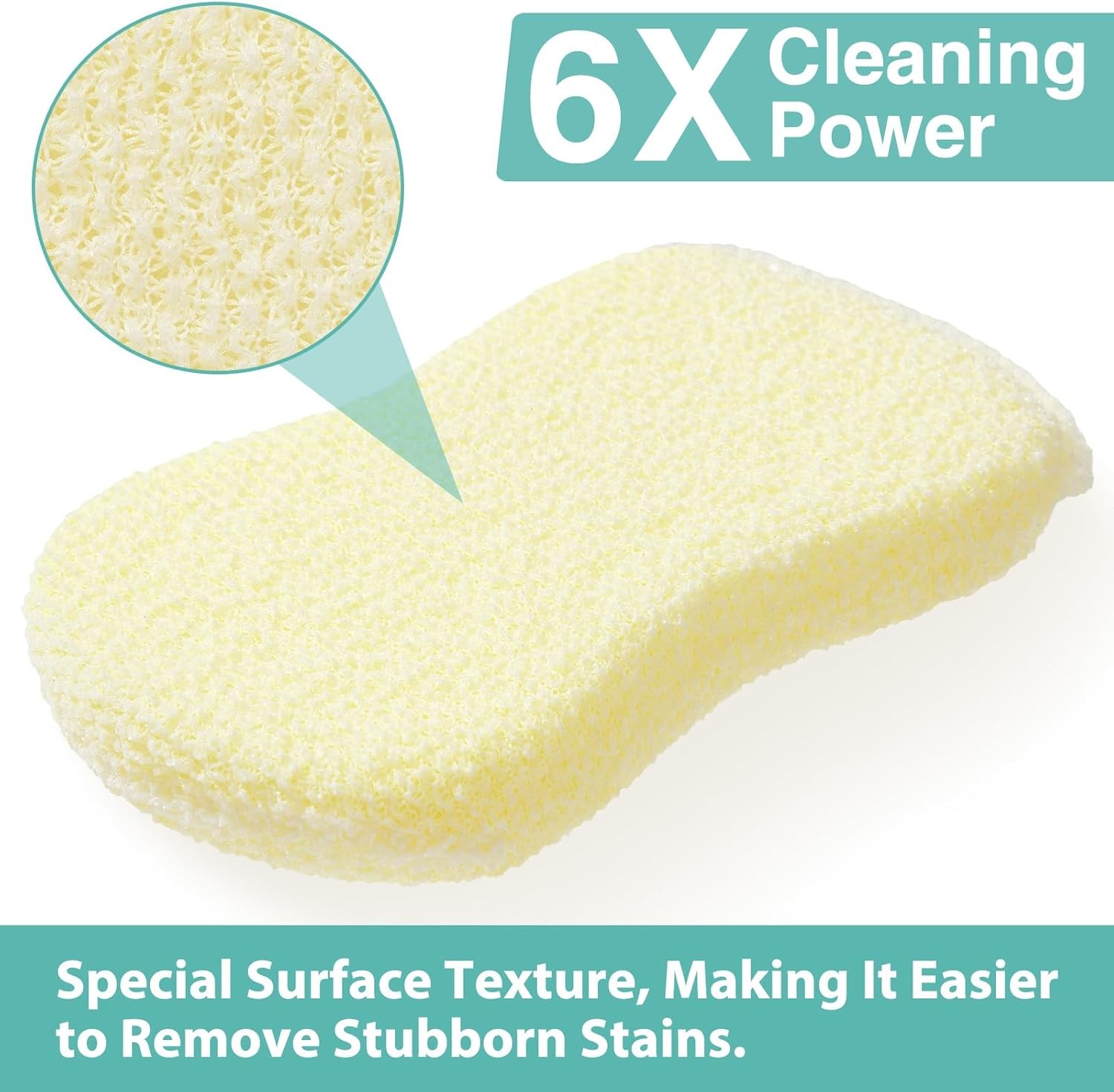 Mr. Scrub Sponges Kitchen Scrub Dish Sponge Scouring Pad, 6 Pack Cleaning Brush