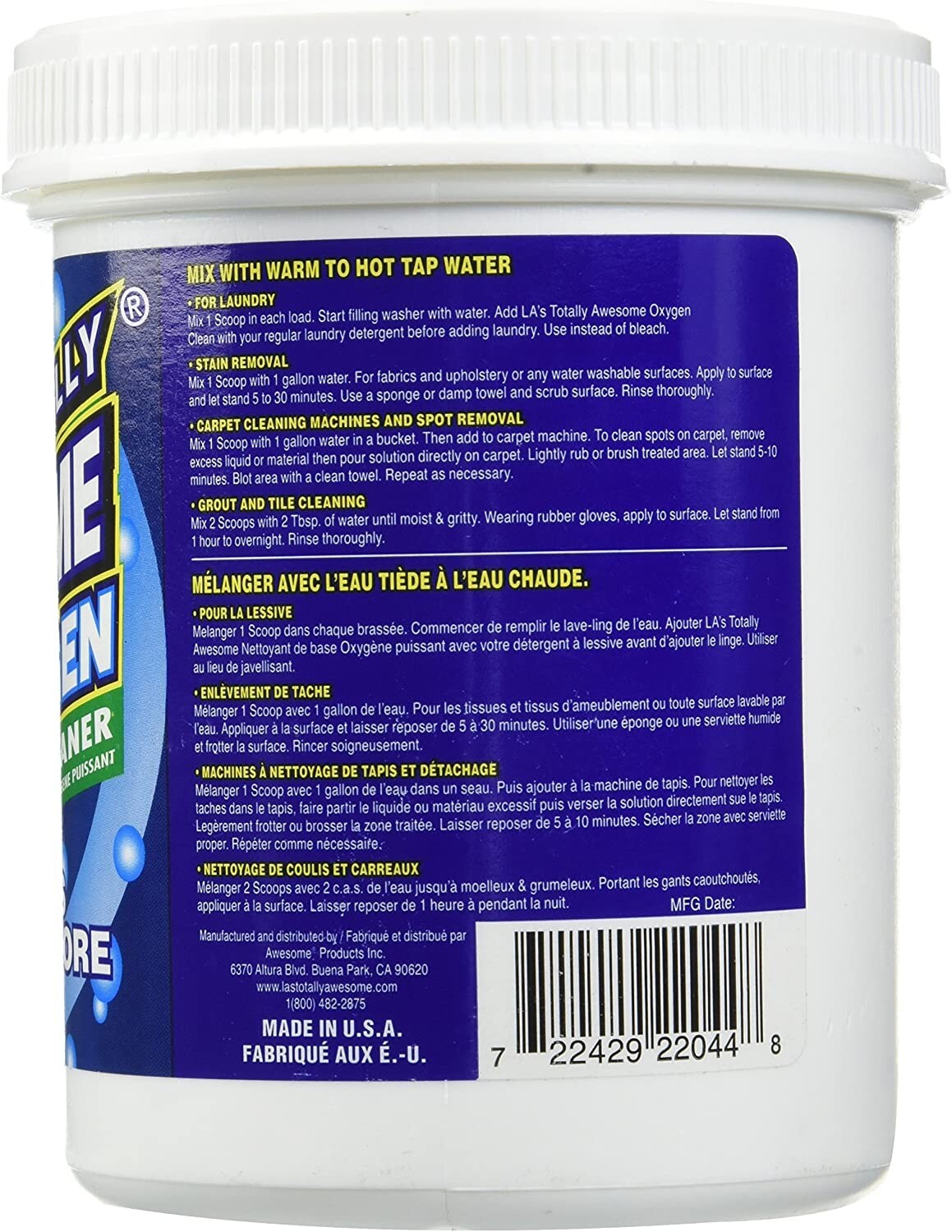Oxygen Cleaner Powder, 16oz | LA’S TOTALLY AWESOME CLEANER