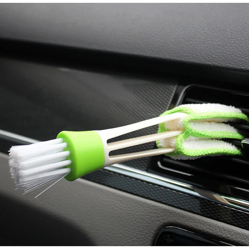 1 pc Dual-Head Car Air Vent Brush Dashboard Interior Cleaning Tool