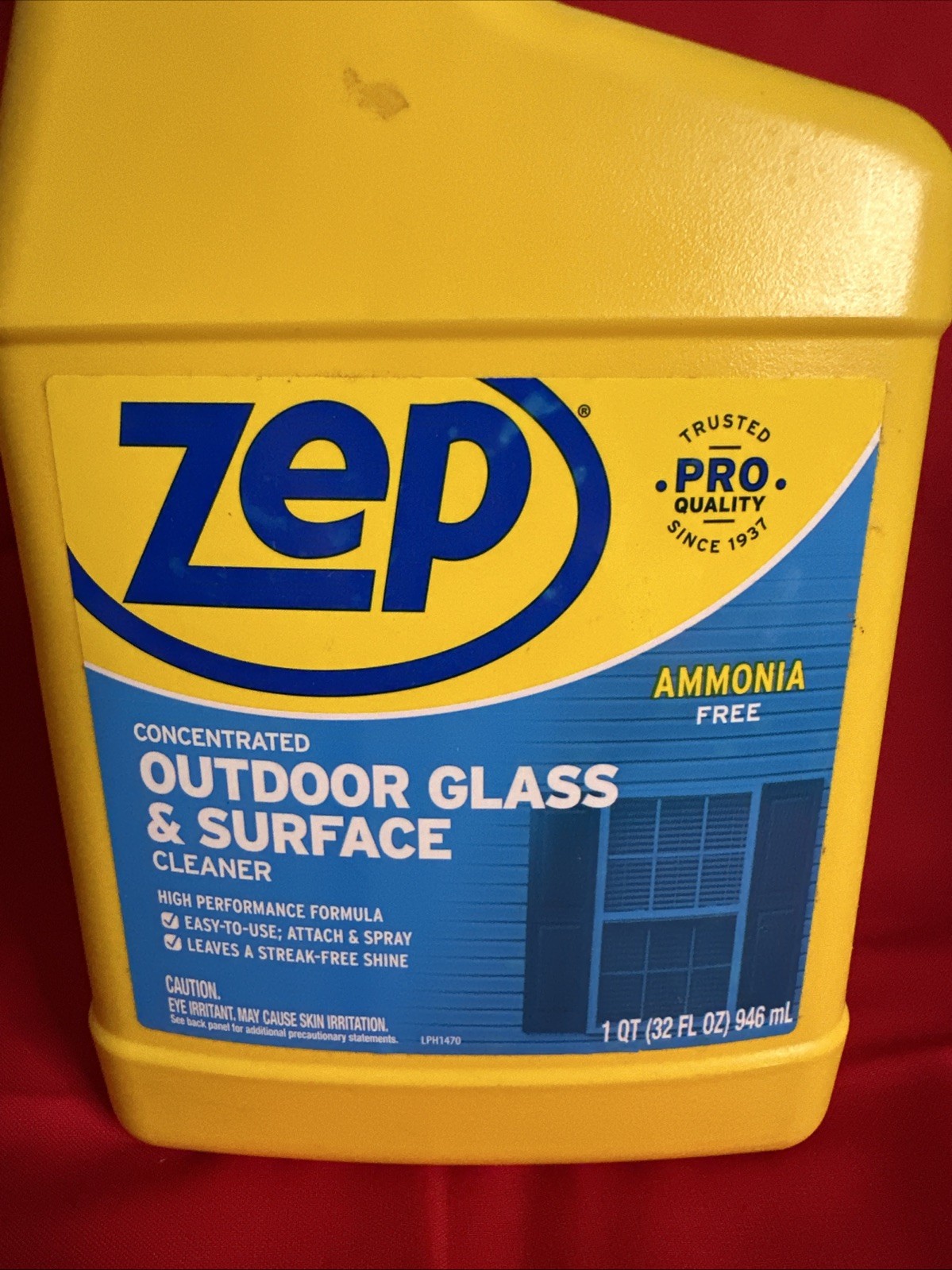 Zep Concentrated Outdoor Window Glass & House Surface Cleaner Hose End 32oz