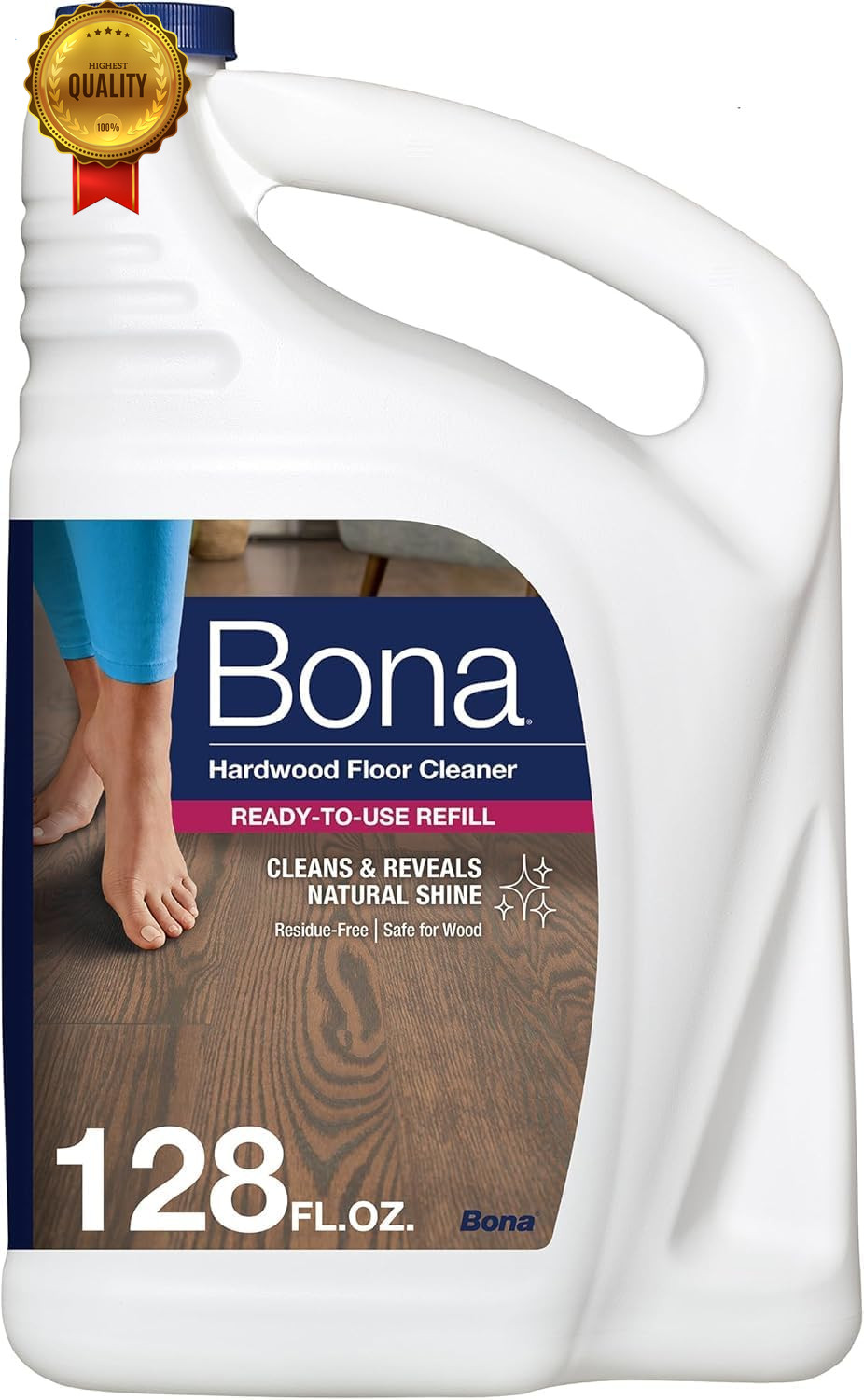 Hardwood Floor Cleaner Refill 128oz Unscented Spray Mop Wood Floor Solution