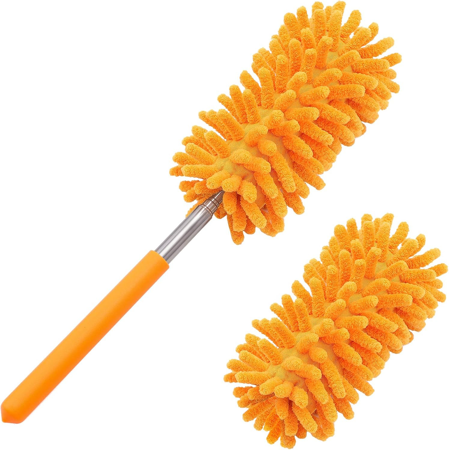 Extendable Microfiber Duster for Car Home Cleaning, Washable 2 Pack Dust Brush