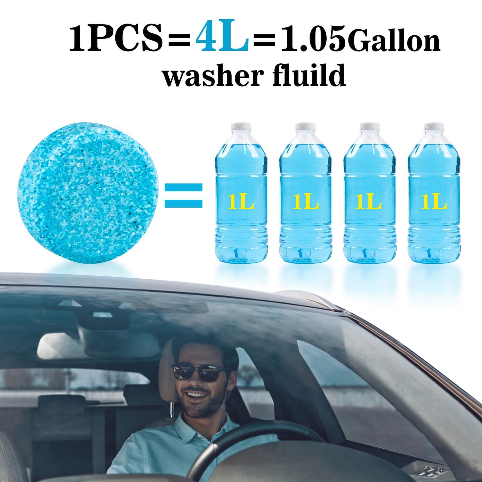 Sukh Car Windshield Washer Tablets Washer Fluid Tablets Glass Cleaner Concen…