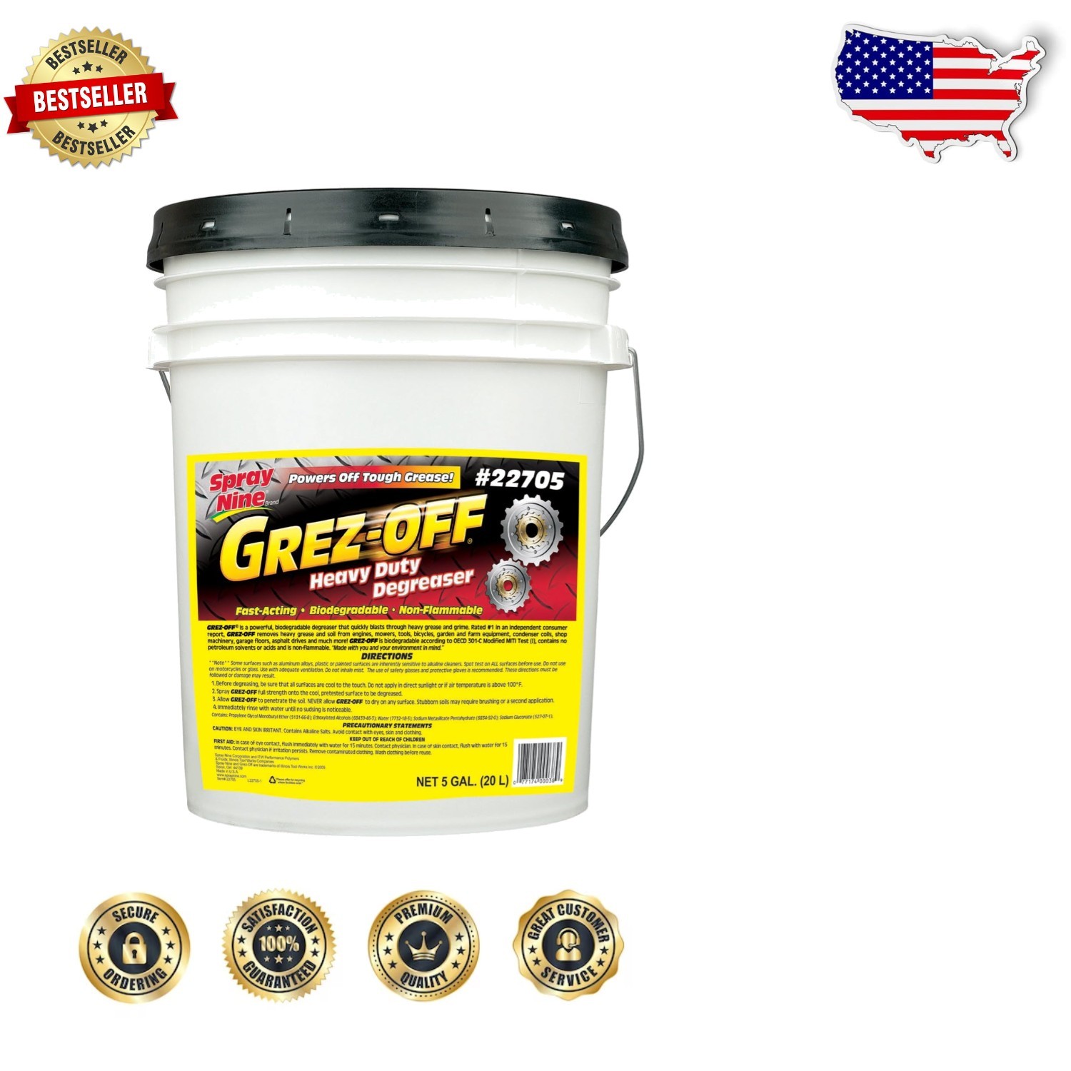 Heavy Duty Degreaser 5 Gallon – Biodegradable, Non-Flammable Fleet Plant Cleaner