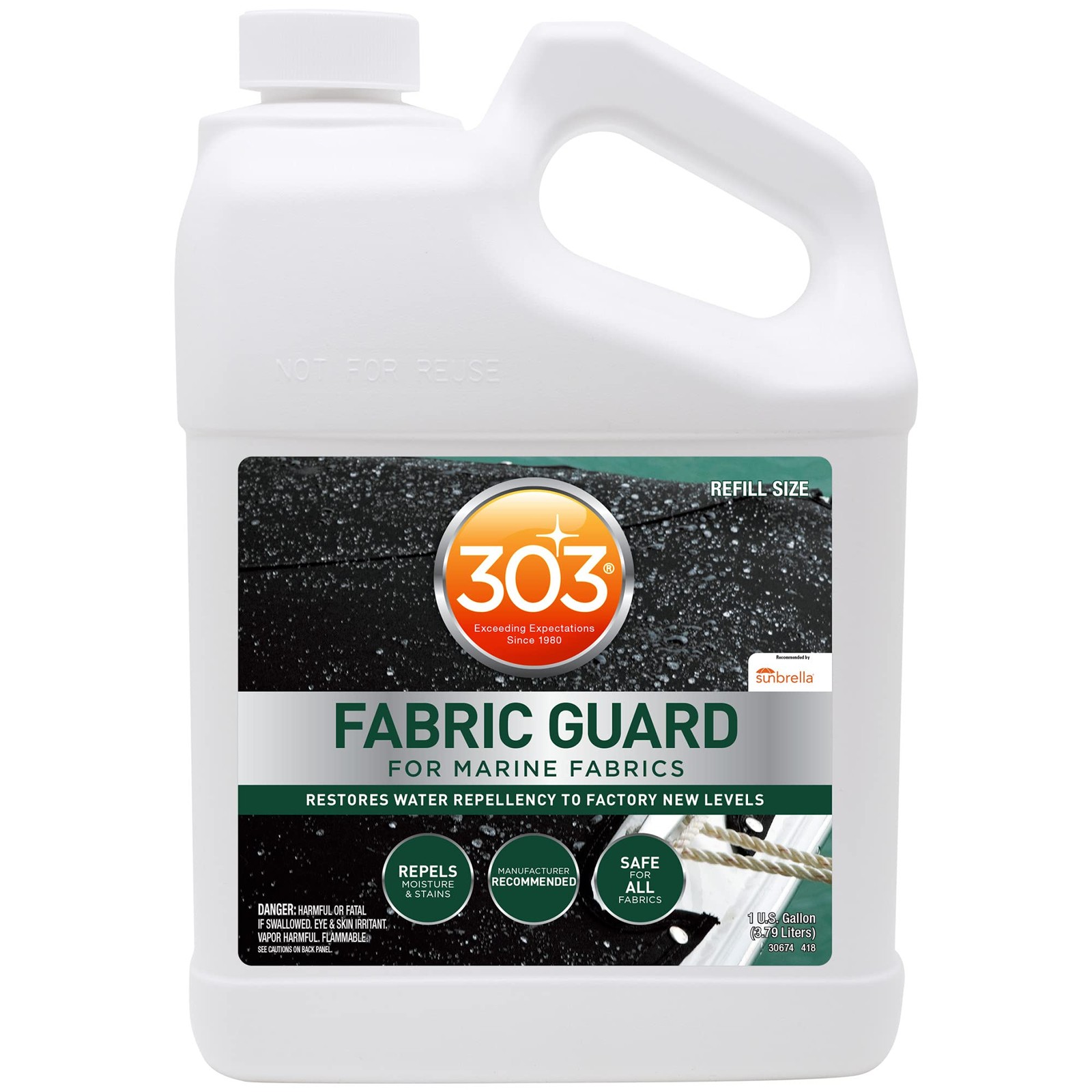 303 Marine Fabric Guard 128 Fl Oz Water Repellent Stain Protectant Spray