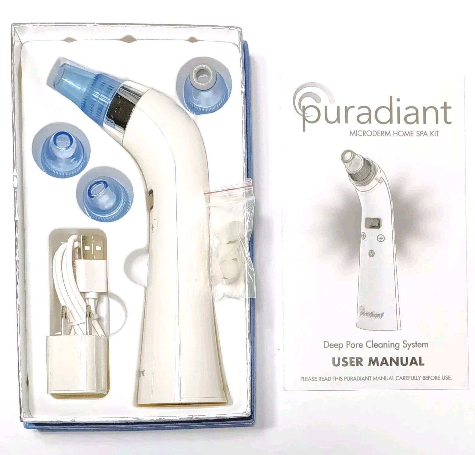 Puradiant Deep Pore Cleansing System Blackhead Removal Device USB Rechargeable