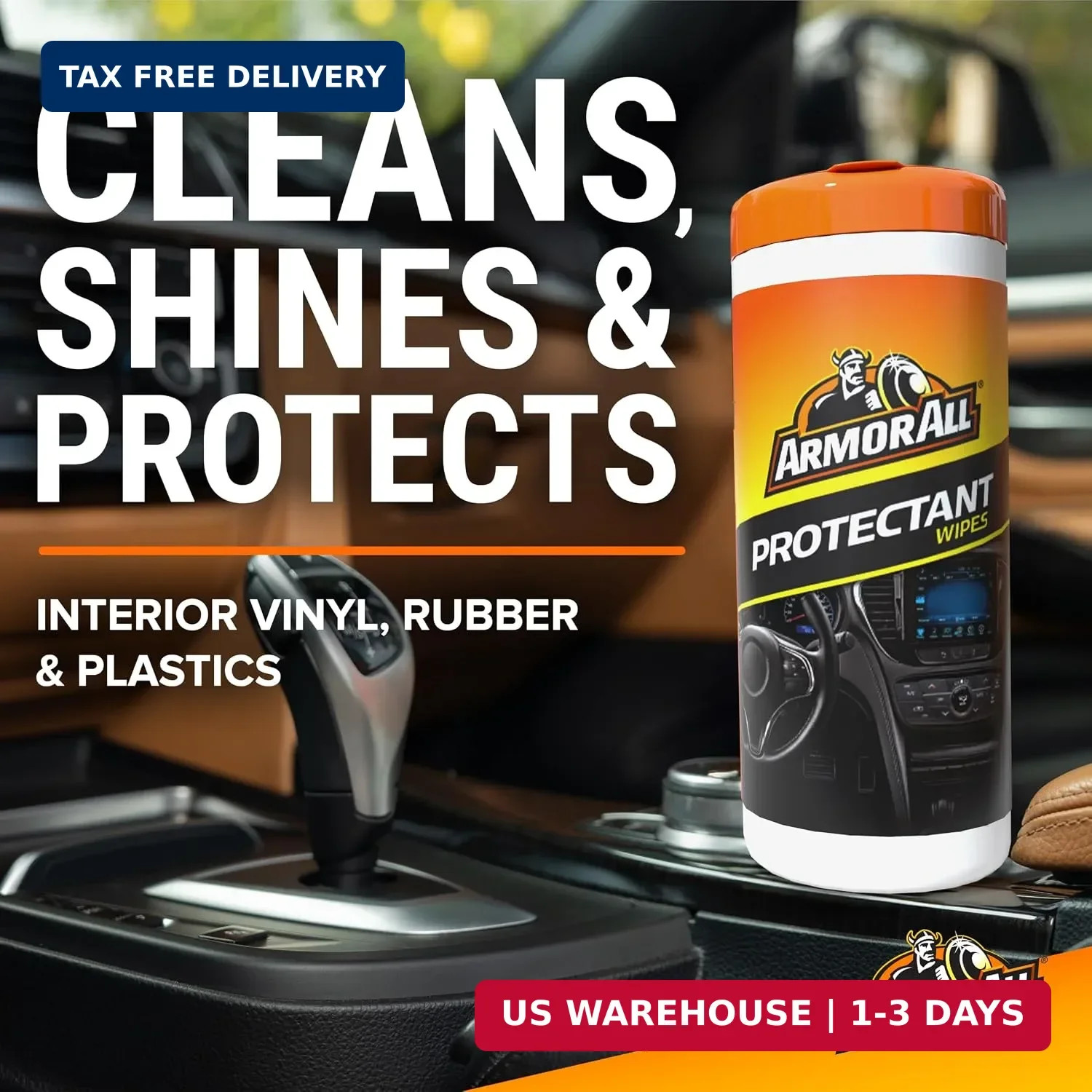 Armor All Car Interior Value Pack, 90 Count, Includes Auto Glass Cleaner, Cleani