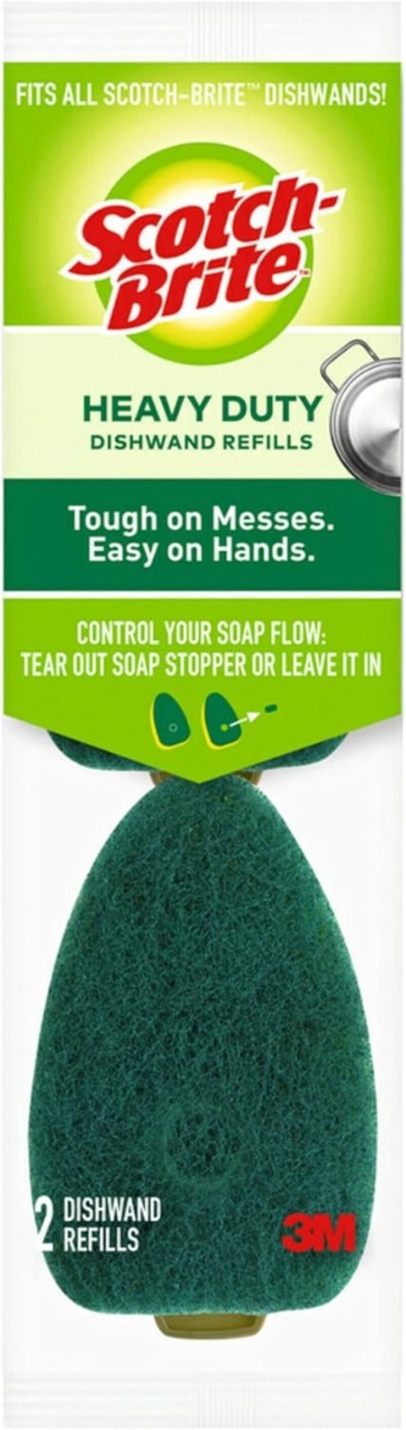 Heavy Duty Dishwand Refills – 14 Recycled Eco-Sponges for Mess-Free Cleaning