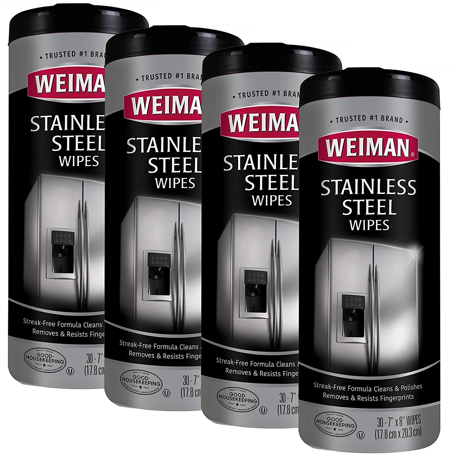 4 Pack Stainless Steel Appliances Cleaning Polishing Protecting Wipes – 30 Count